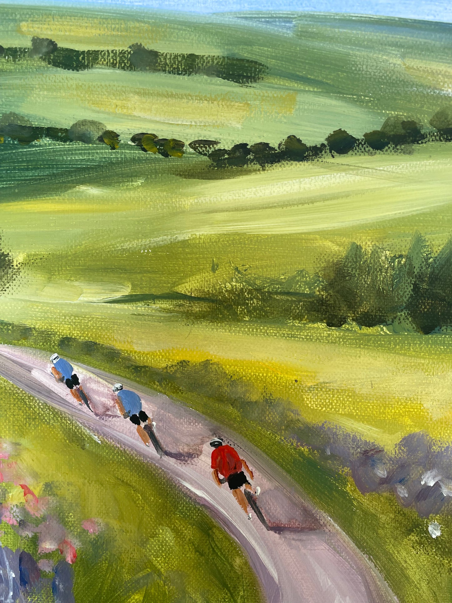Original painting - Sunday cyclists
