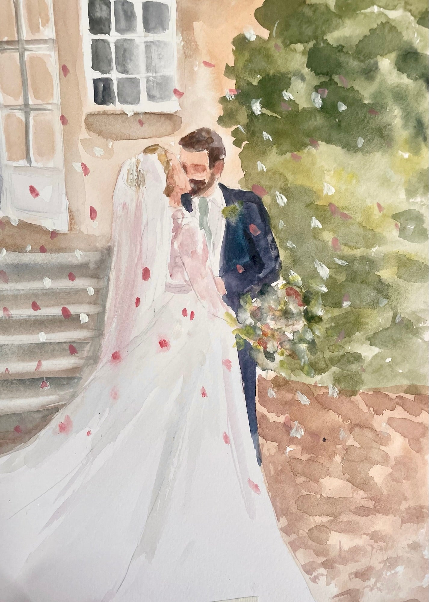 Live wedding painting Scotland
