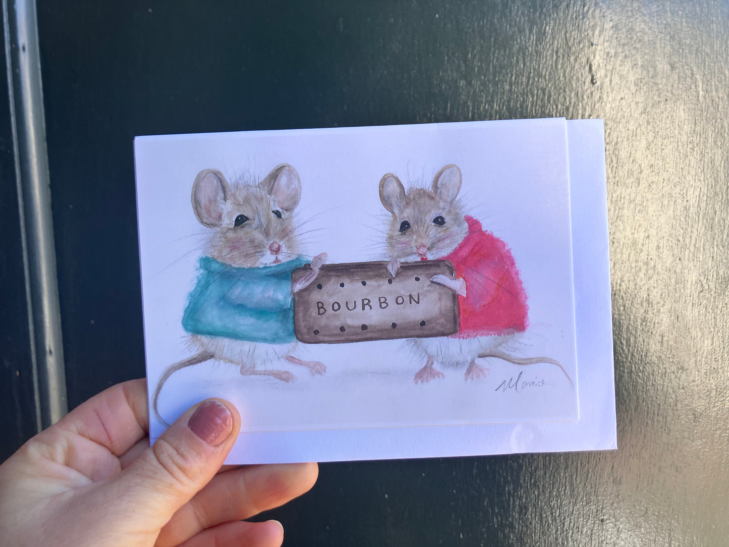 Pack of 6 greetings cards, mice design