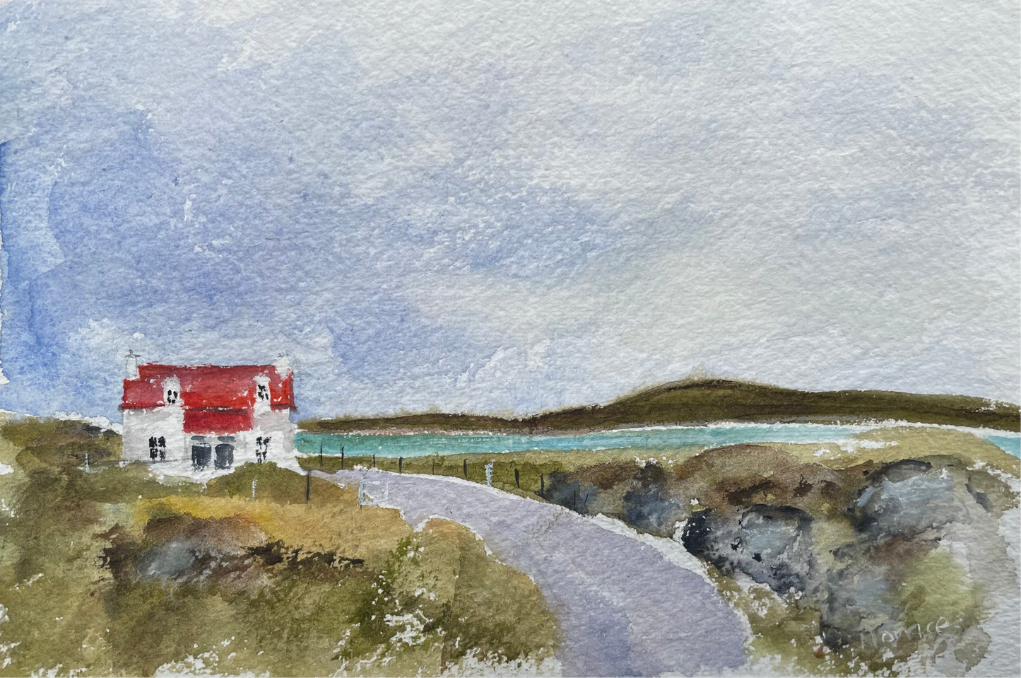 Mini watercolour study Isle of Barra