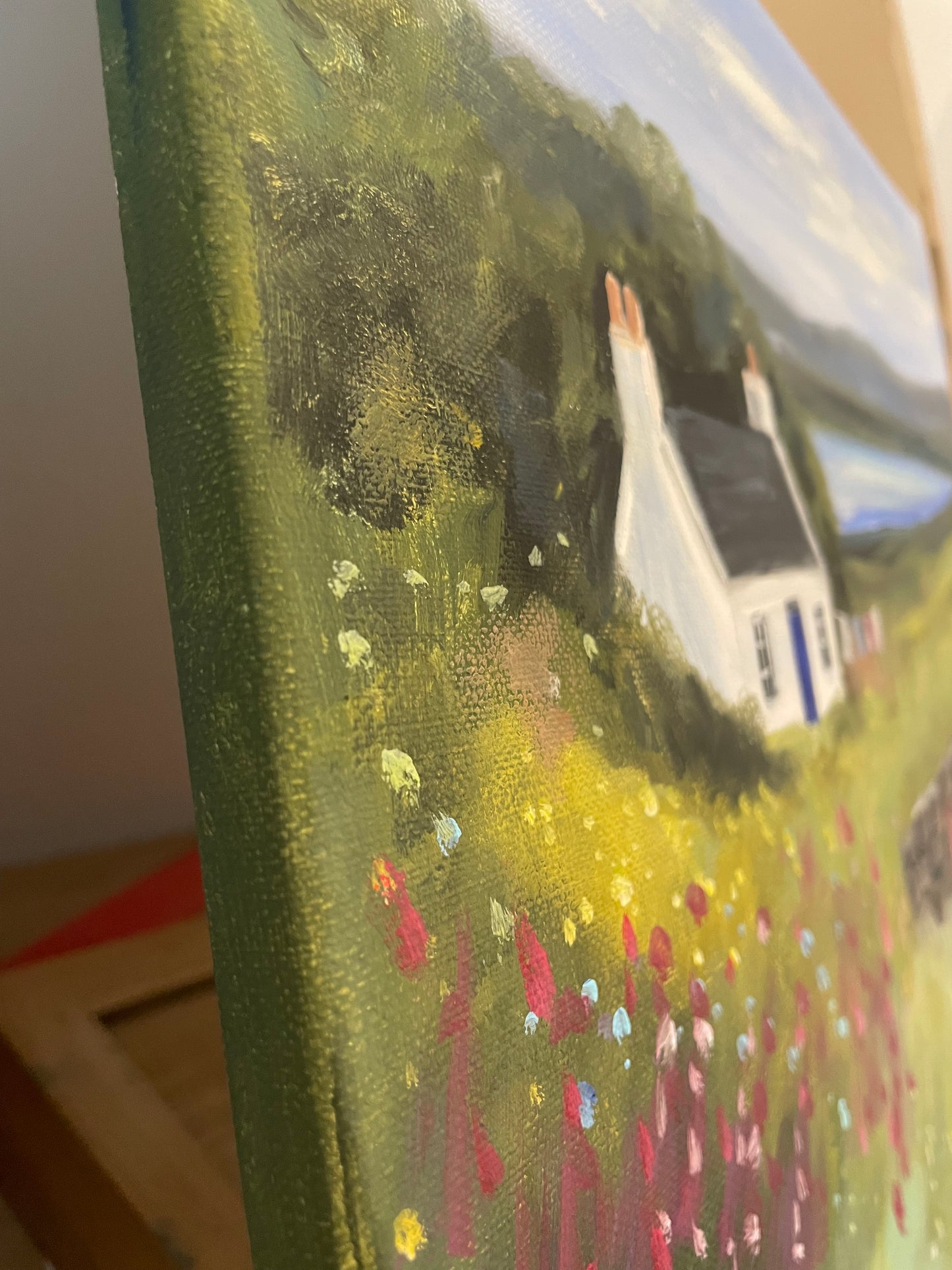 Original painting - blue door cottage