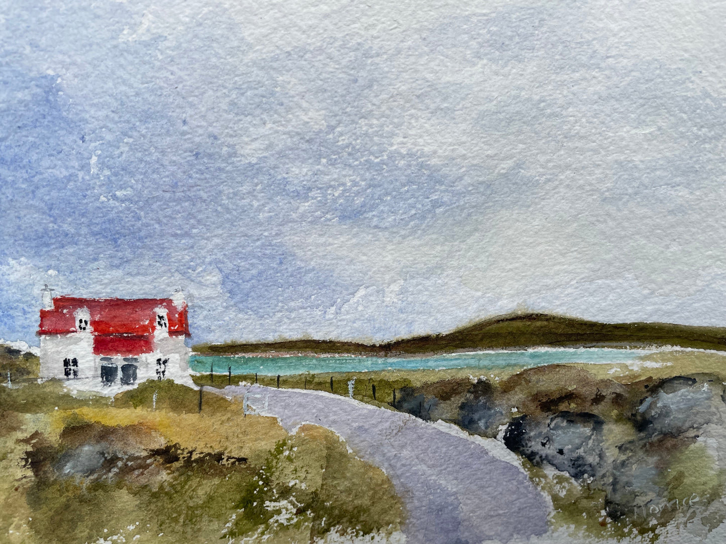 Mini watercolour study Isle of Barra