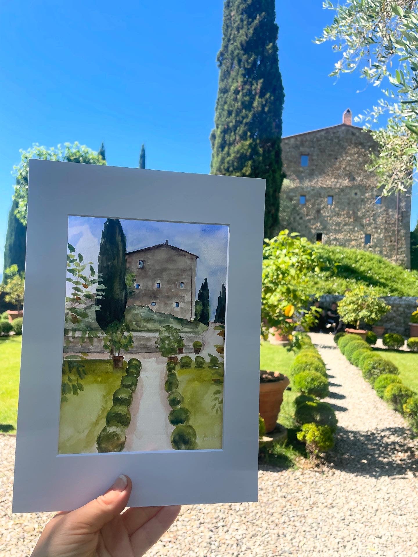 Castello Di Vicarello Tuscany , original artwork