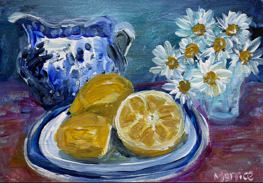 Lemons on a plate