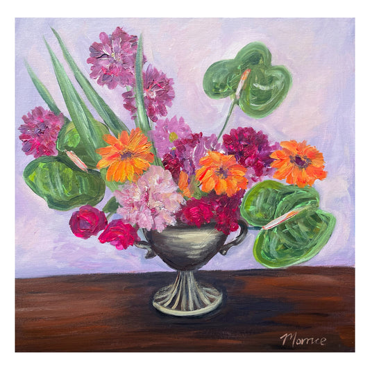 Floral painting 30x30cm
