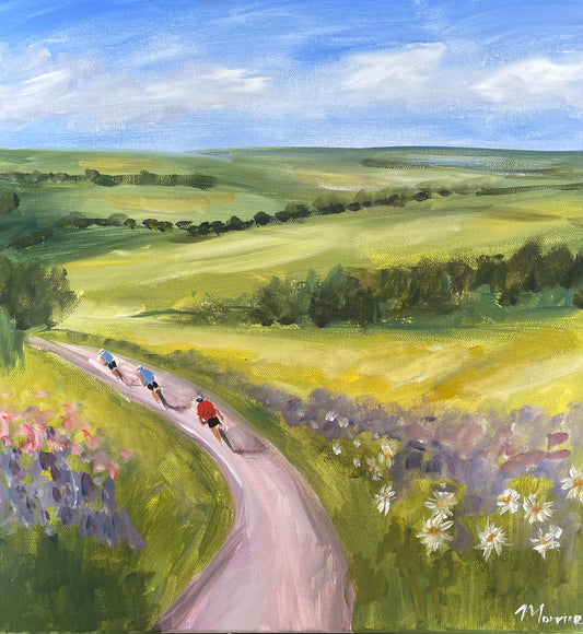 Original painting - Sunday cyclists